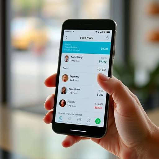 Tel&radic;&copy;fono mostrando una aplicaci&radic;&ge;n bancaria con transferencias autom&radic;&deg;ticas programadas