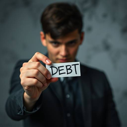 Una persona eliminando una deuda con un borrador